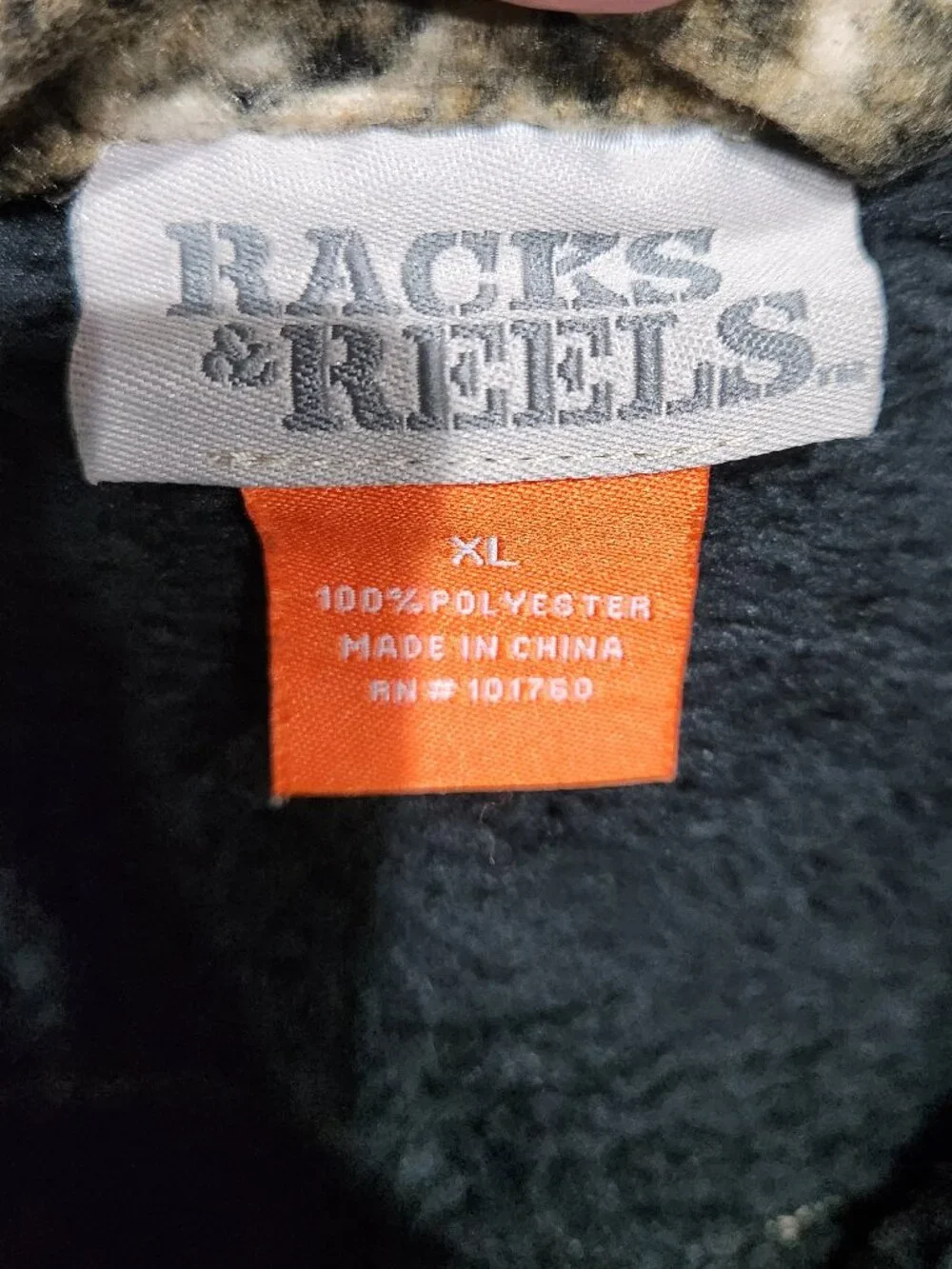 Racks & Reels Camo Sherpa Button Down XL